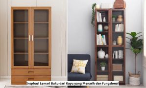Lemari Buku dari Kayu